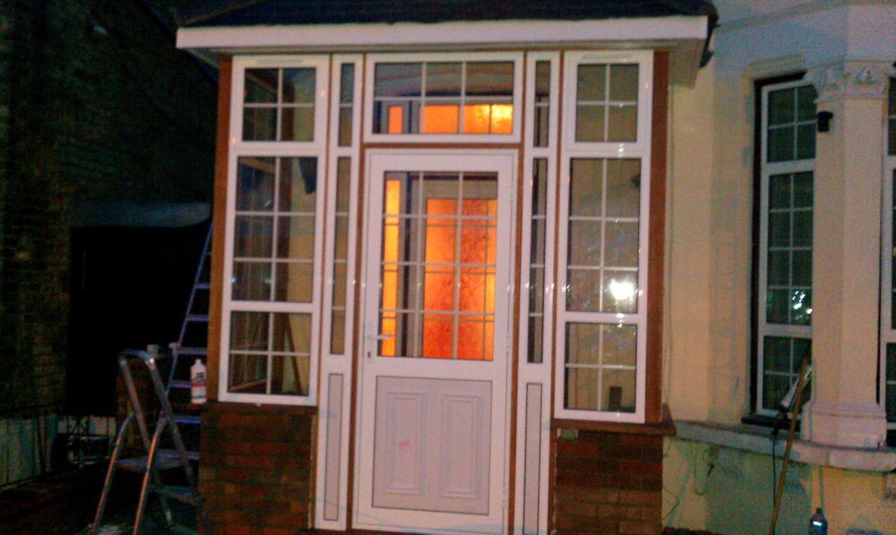 uPVC porch with Georgian bar glazing installed in Alexandra Palace
